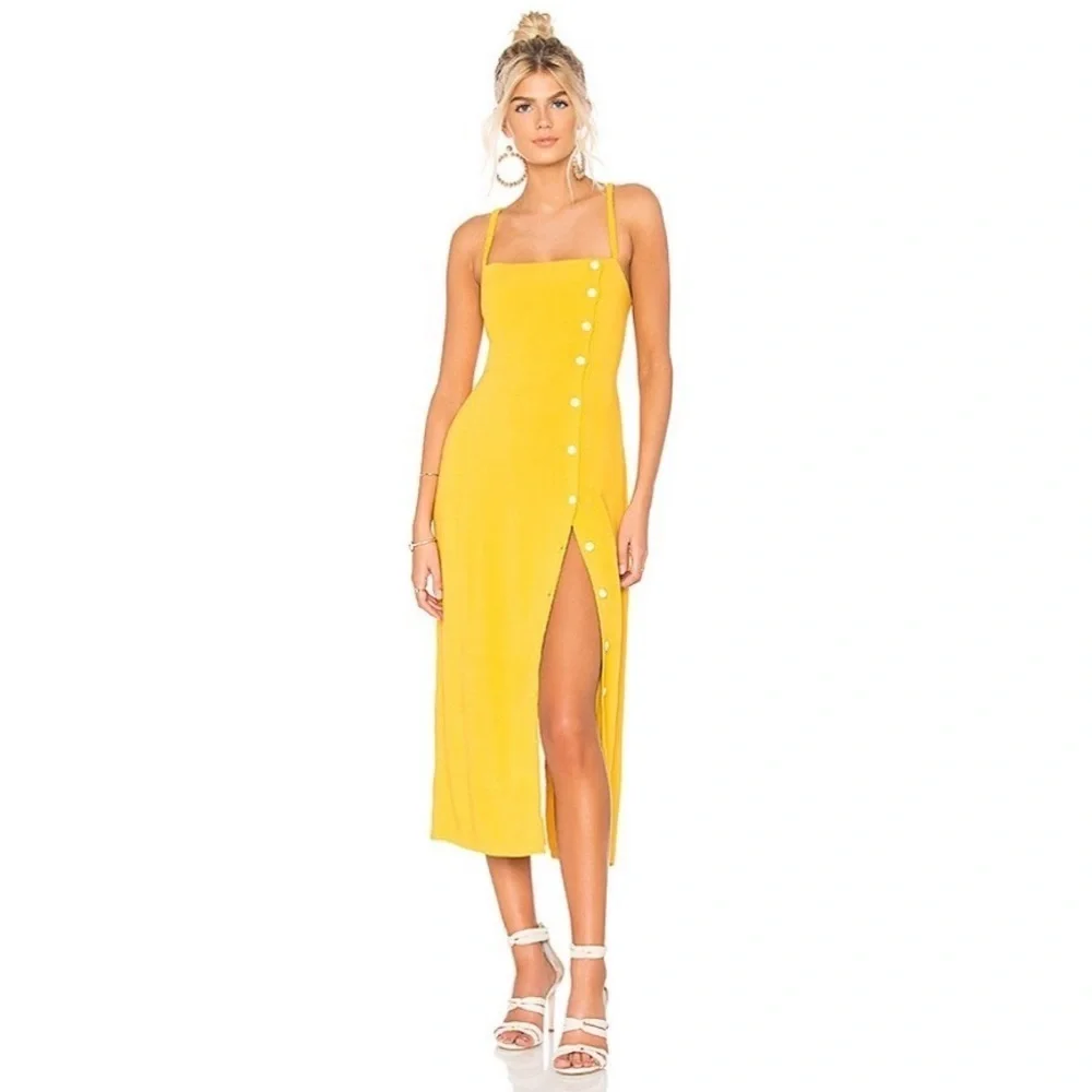 Capulet Janette Yellow Midi Dress - Picture 2 of 8